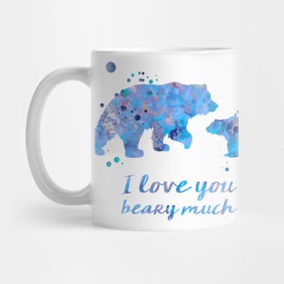 I Love You Beary Much Watercolor Painting Mug
